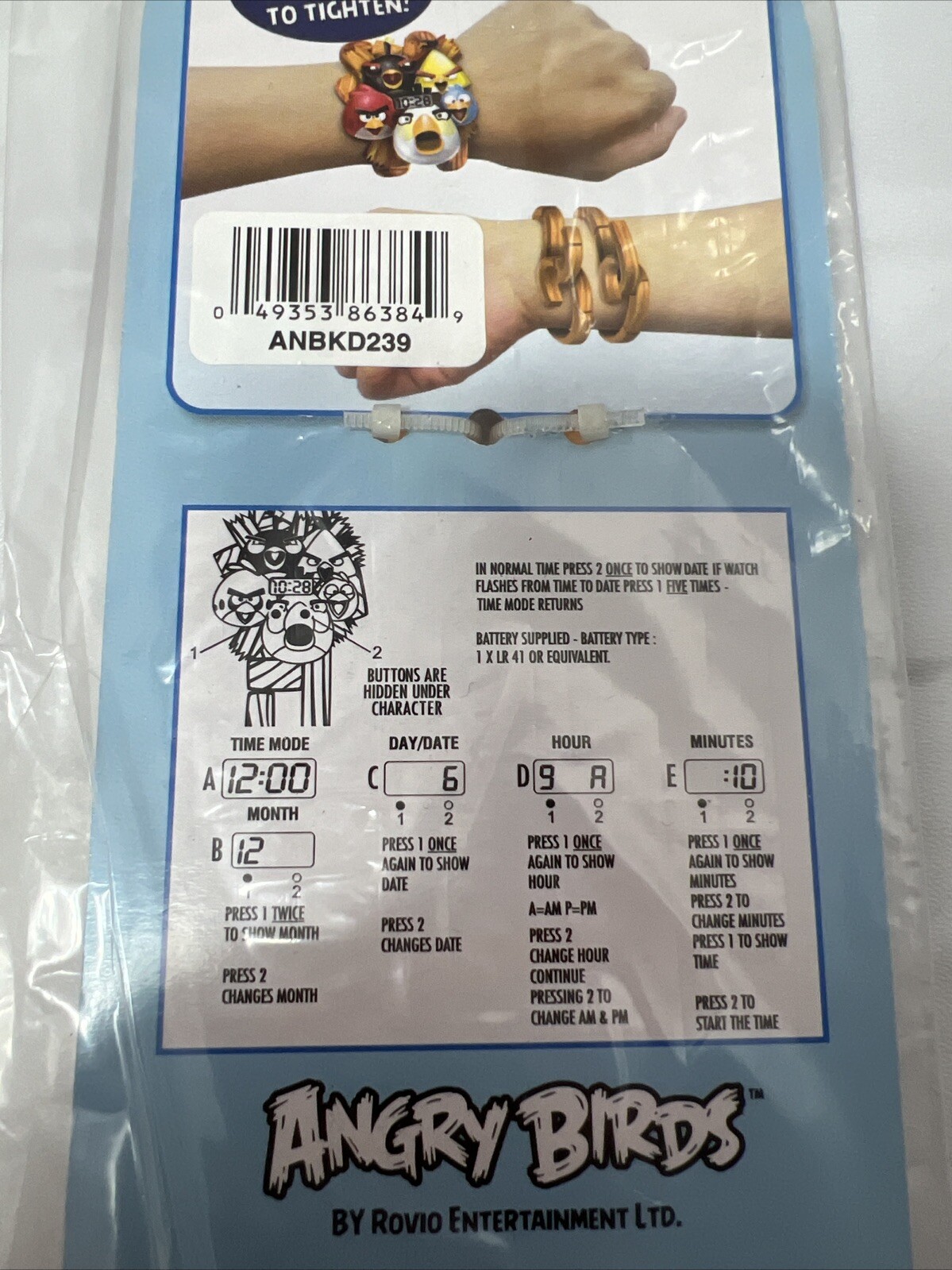 Angry Birds Bendable Wrist Wrap LCD Watch Sealed New 2013 – Vintage