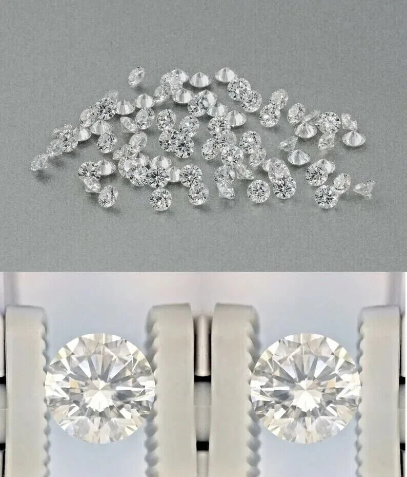 Loose CVD 17 Pcs Lab-Grown Diamond 2.50 mm Round D to F – IF Certified Diamond