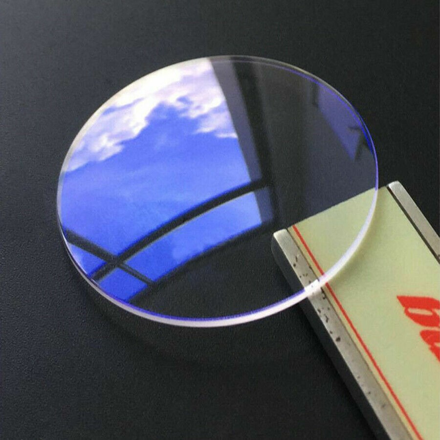 1.2/1.5/2.0/2.5mm Thick Blue AR Coated Mineral Glass Round Watch Crystal 26-45mm