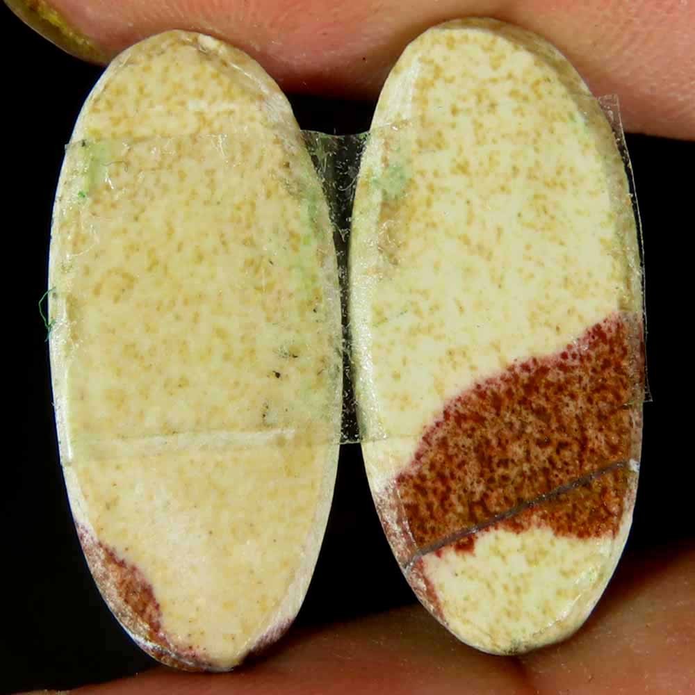 16.70Cts.100%Natural Designer Picture Jasper Pair Oval Cab 11x25x3mm Gemstone