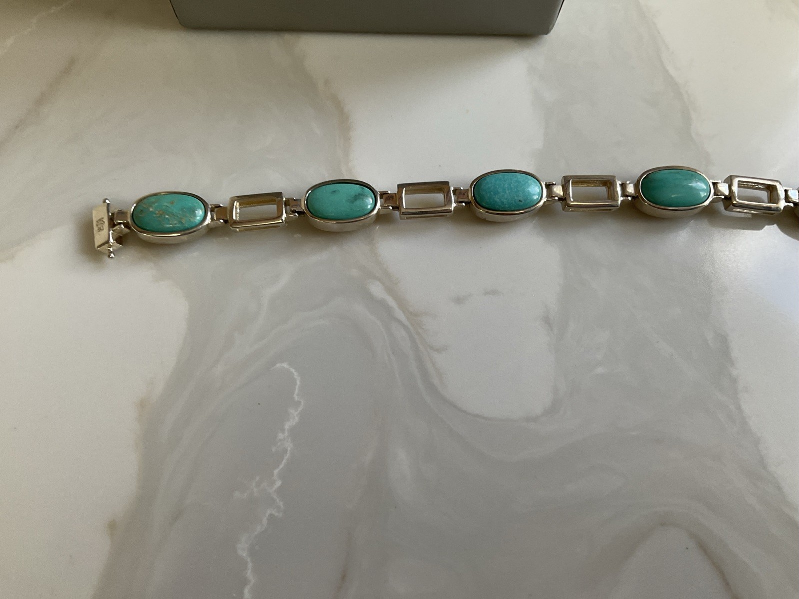 Jay King Reversible Turquoise & Amber Bracelet 22.0g