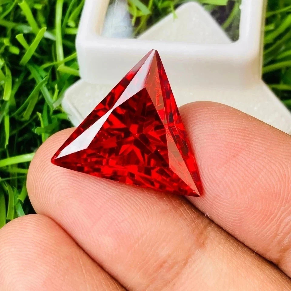 9 Ct Natural Burma Pigeon Blood Red Ruby Trillion Certified Loose Gemstone