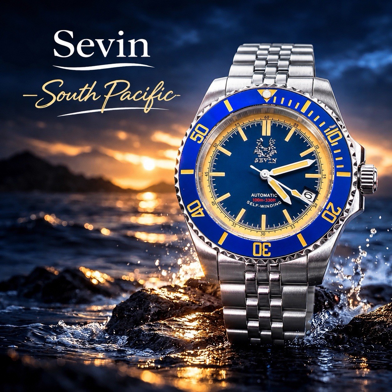 Sevin South Pacific Diver – Automatic Seiko NH Mvmt.