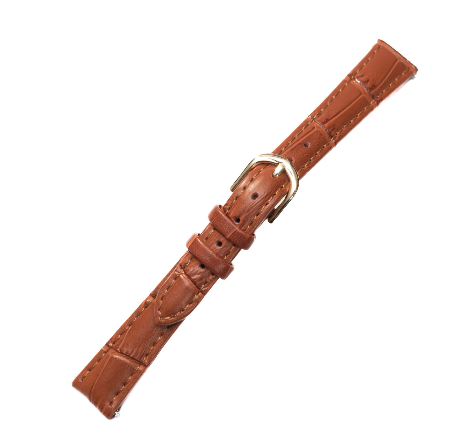 13mm Voguestrap Brown Alligator Grain Padded Dress/Formal Womens Watch Band
