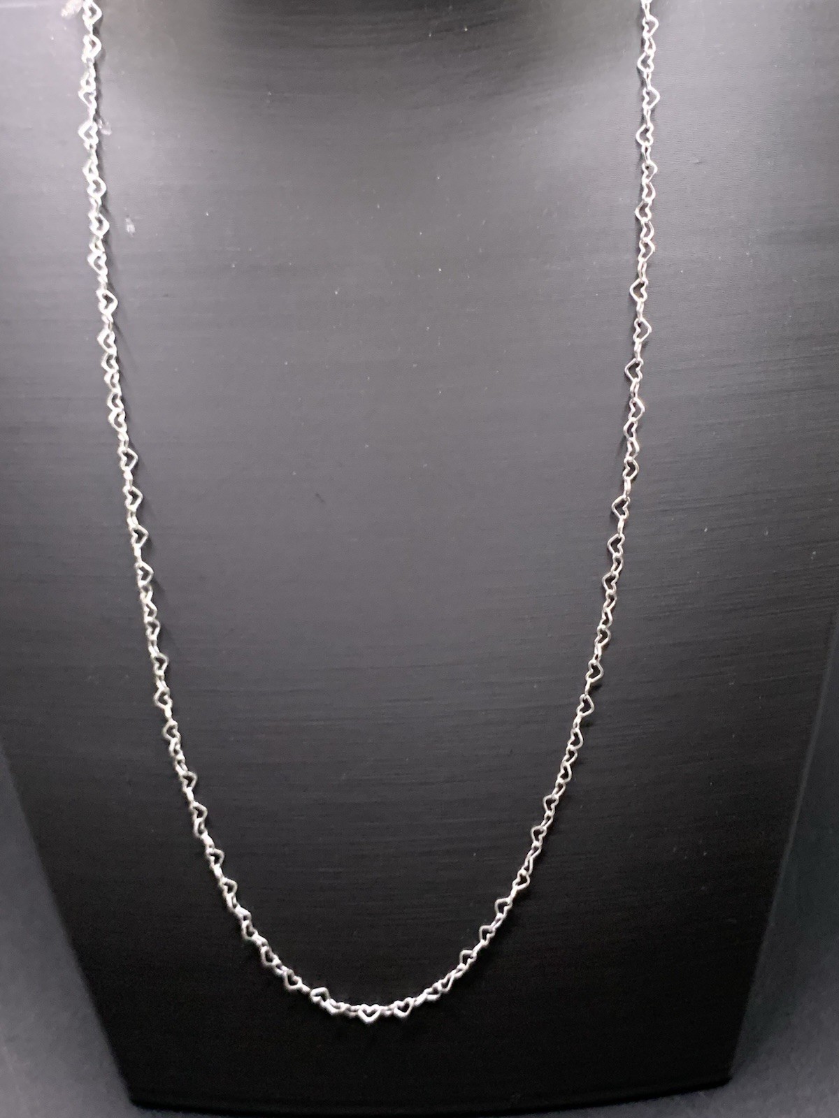 Sterling Silver Heart Necklace And Bracelet Set Marked Italy 925