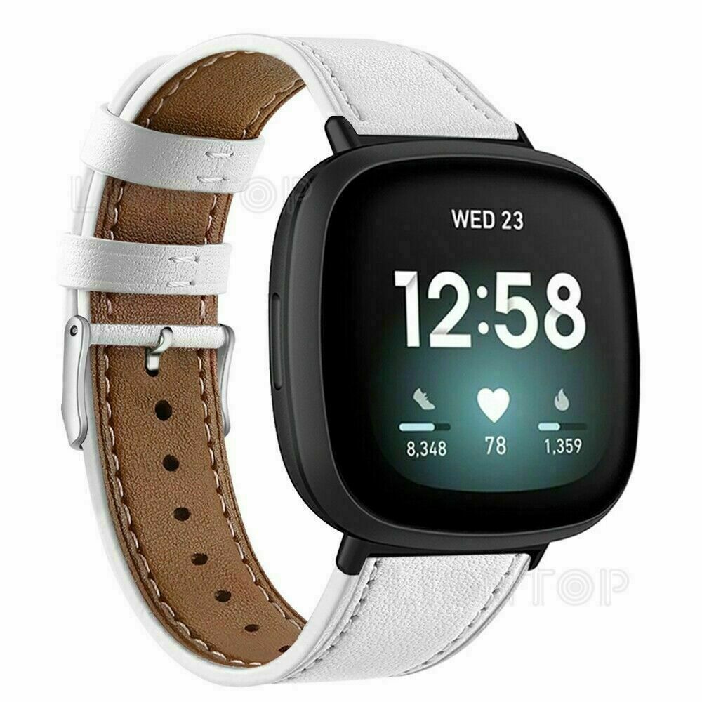 For Fitbit Versa 3 /Fitbit Sense Leather Watch Band Replacement Bracelet Strap