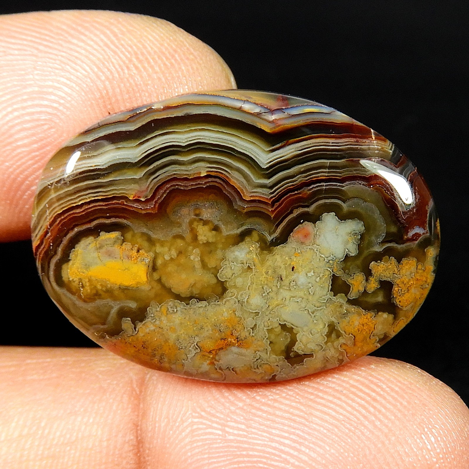 Natural Red Gray Crazy Lace Agate Cabochon Designer Loose Gemstone 25 Cts #11719