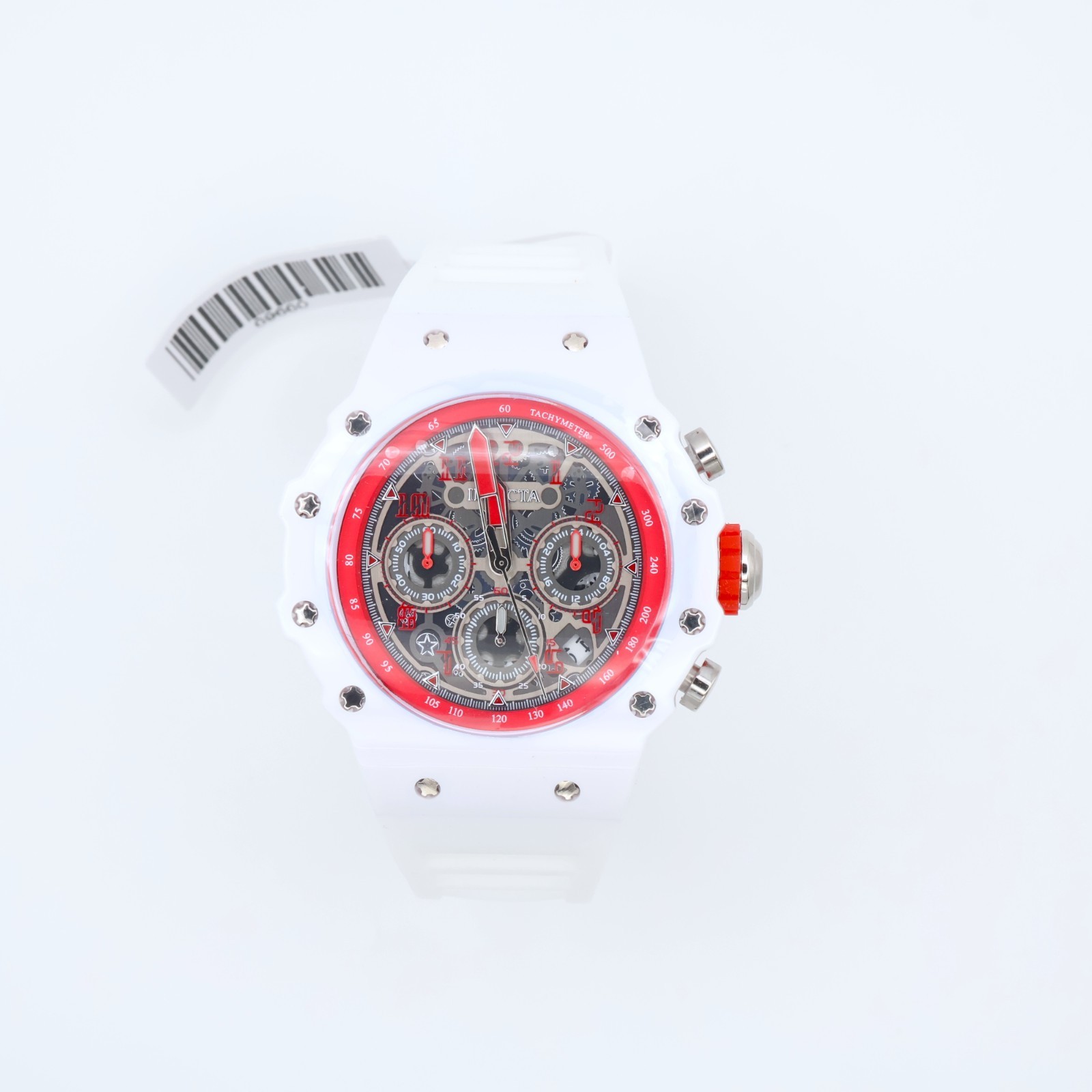 Invicta Racing 69660 Frost Phantom 43.5mm Transparent White Quartz