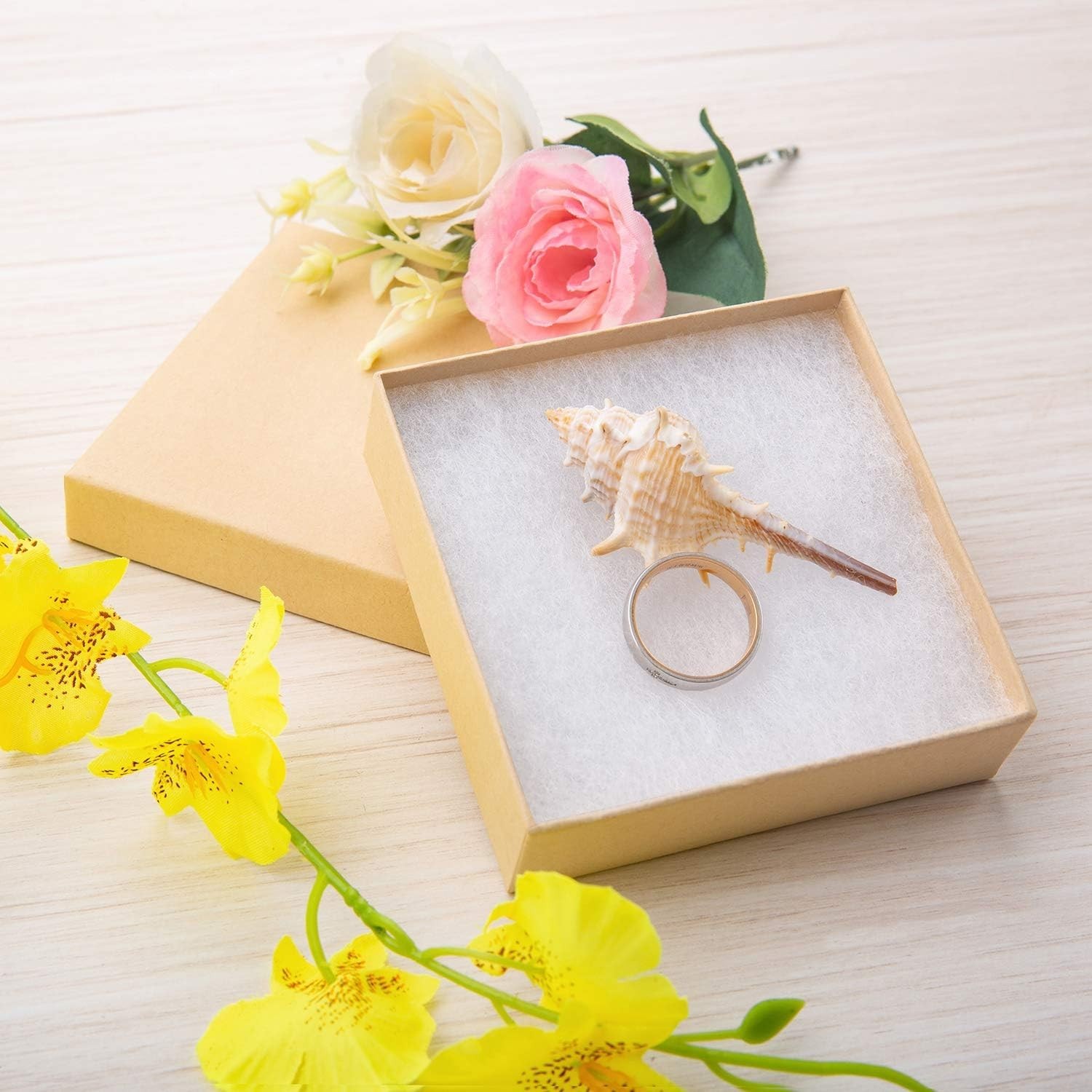 96 Rustic Jewelry Gift Boxes – 3.5×3.5×1 Inch, Perfect for Crafting & Gifting