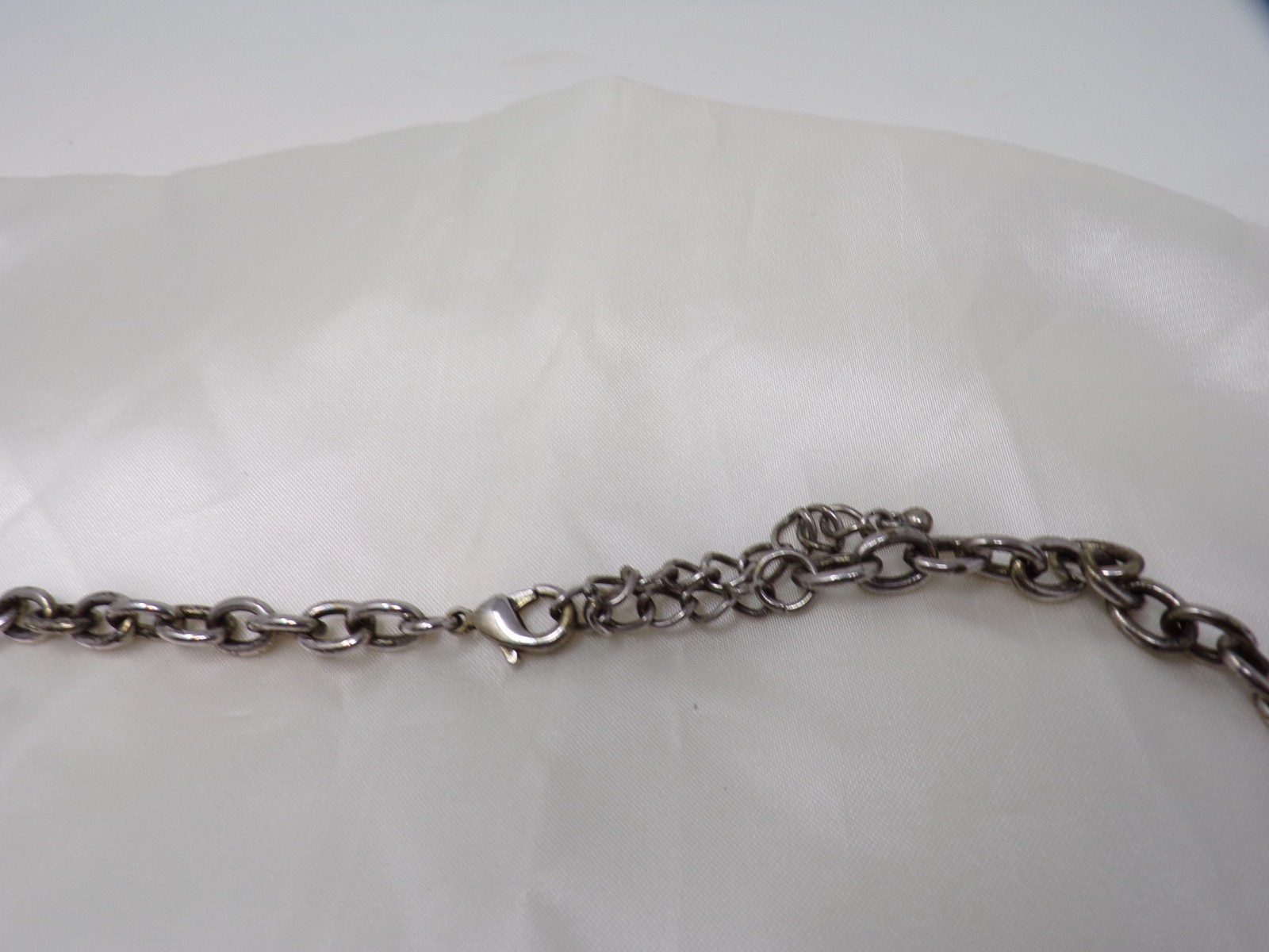 Vtg rhinestone white cream stones statement necklace Goldette? 60’s deco Fiore?
