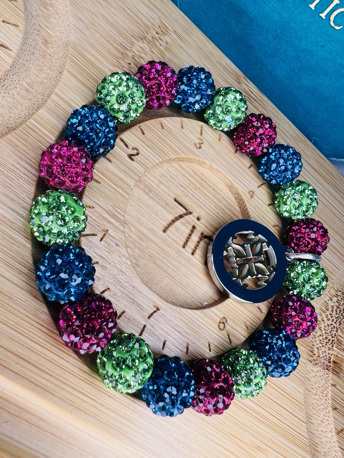Rustic Charm Bella Cuff Shamballa Bracelet Vibrant Multicolor New Sophisticated