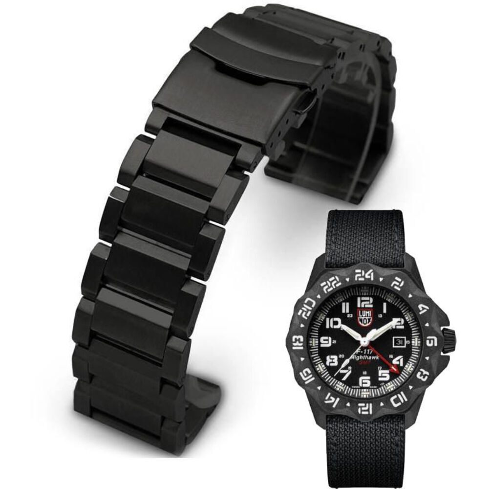 Metal Replacement Watch Band Fits Luminox Air F-117 Nighthawk 6421 6441 #5002