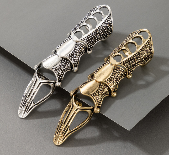 Full Finger Ring Claw Skull Gothic Armor Punk Knight Jewelry Сarnival