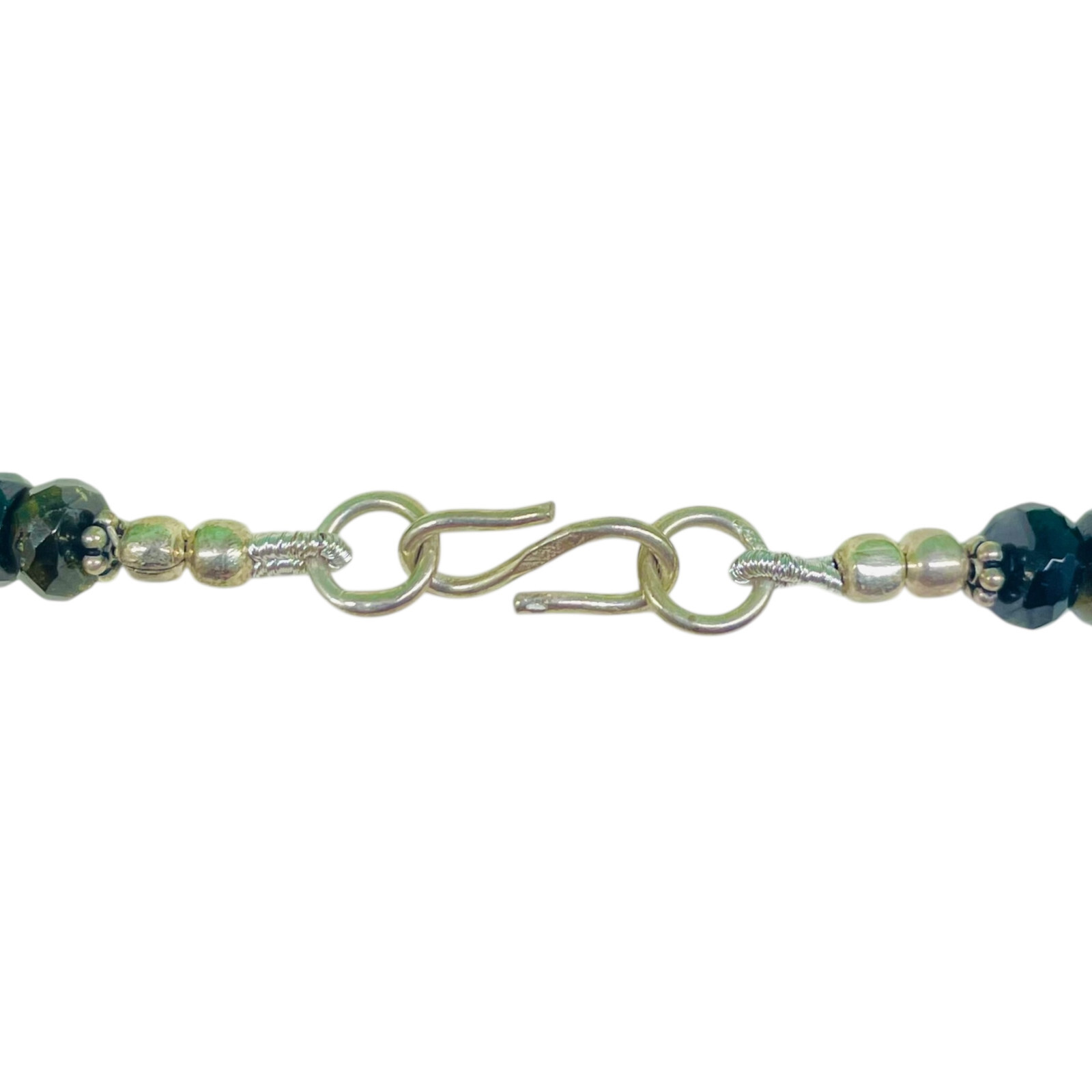 5 Strand Natural Multi Tourmaline Necklace 4-5mm Facetted Beads 925 Silver Clasp