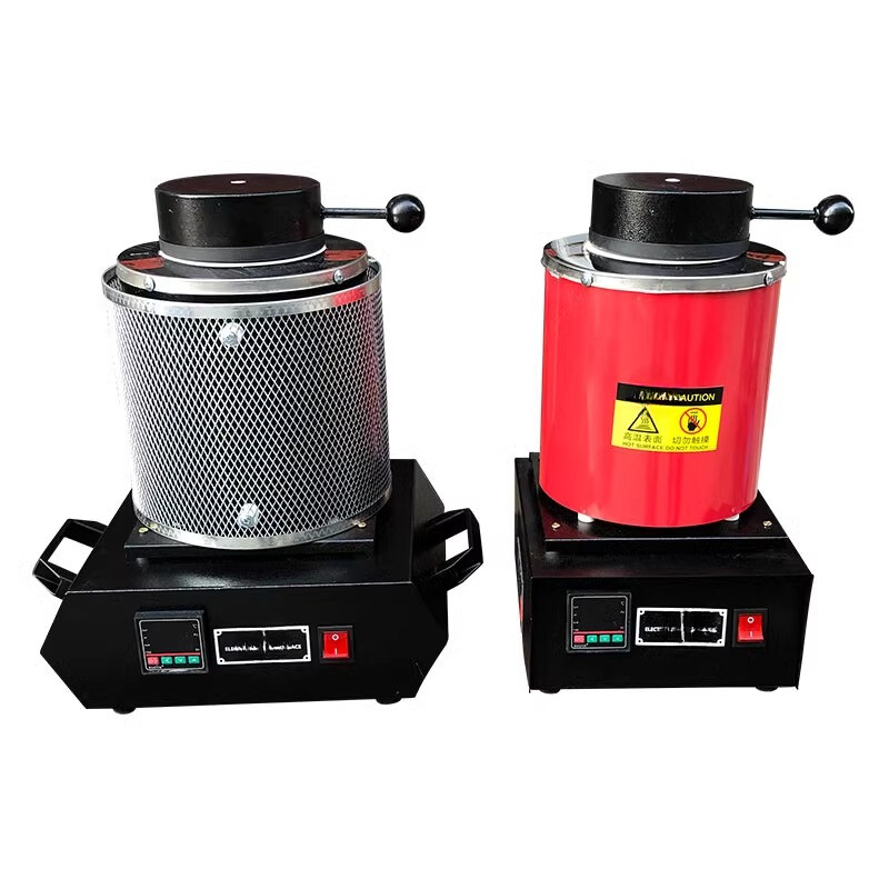1600W Electric Melting Furnace Gold Silver Copper Smelter Graphite Crucible 220V