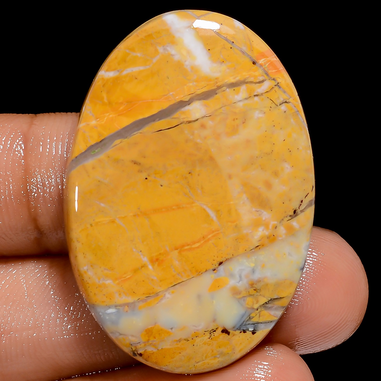Natural Maligano Jasper Oval Shape Cabochon Gemstone 55 Ct. 37X25X4 mm X-27720