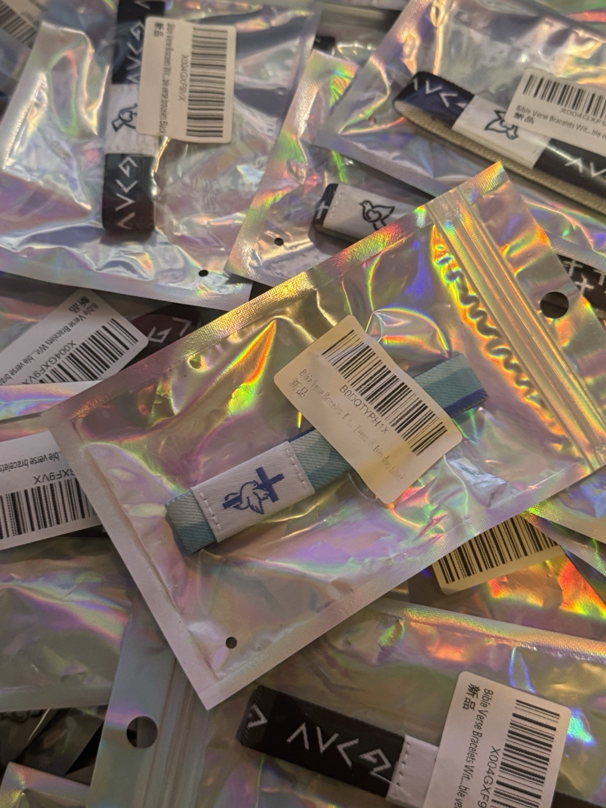 NEW! Lot Of 95 Daily Bible Verse Bracelets, Bible Verse Bracelets NFC