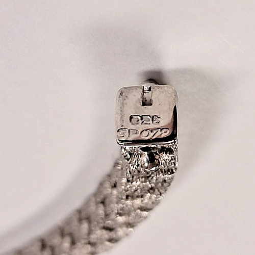 WOW!! CUSTOM HAND-MADE STERLING SILVER “WOVEN LINK” BRACELET (6mm 7.5″ 30.95GR