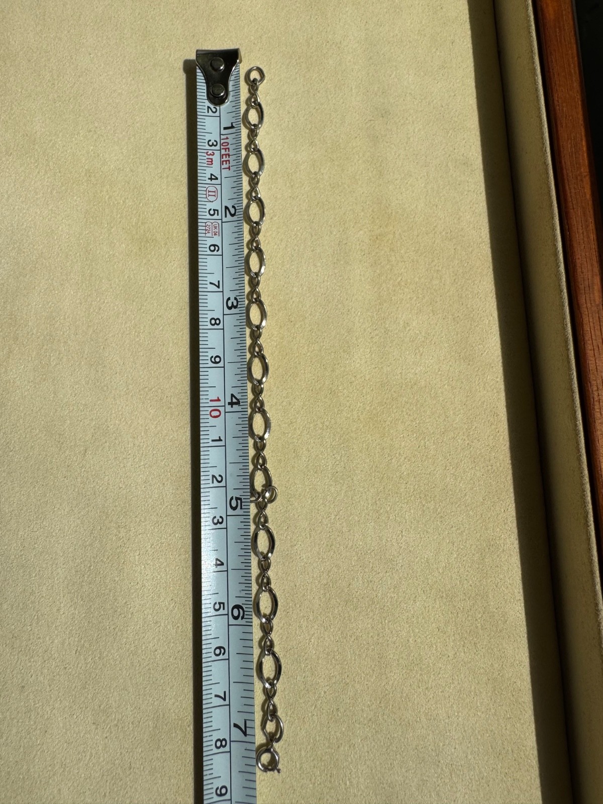 U-Bolt Link 925 sterling silver charm bracelet 7.2 in 3.75 grams
