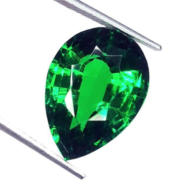 Certified Natural Tsavorite Green Garnet Loose Gemstone 18 Ct Pear Shape A46