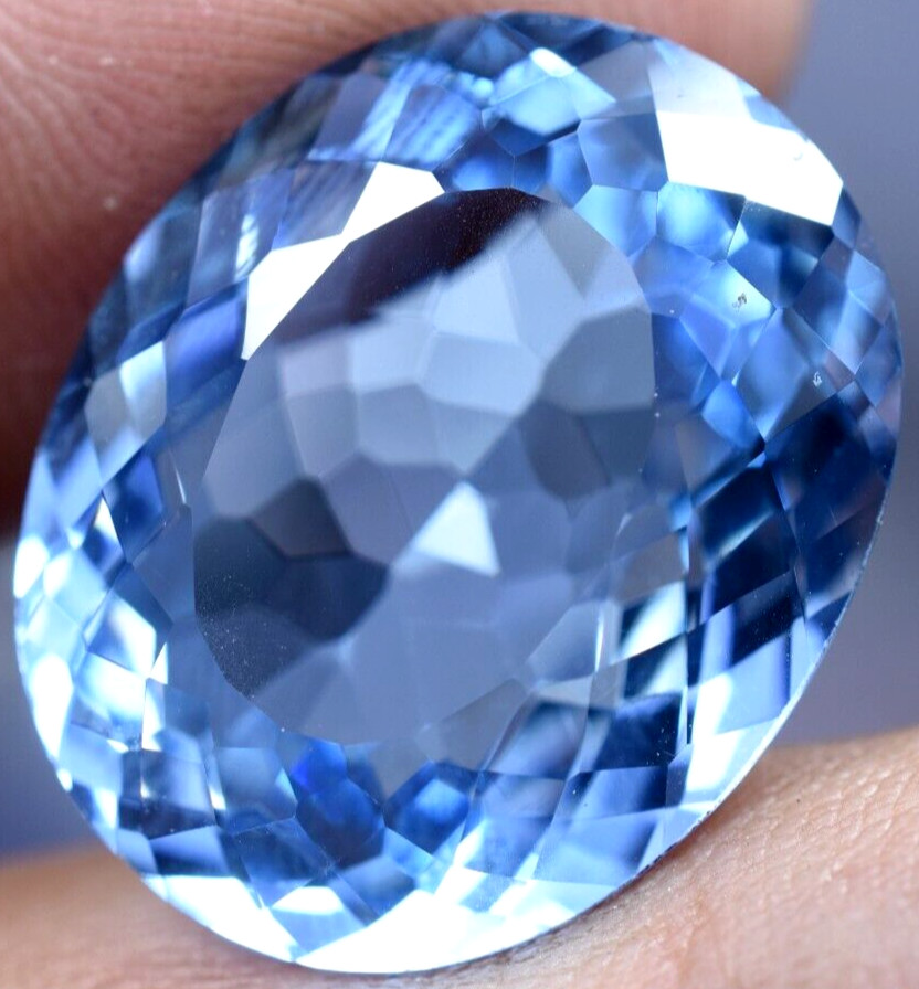 Natural 22.65Ct Namibia Jeremejevite Flawless Certified Oval Cut Loose Gemstone