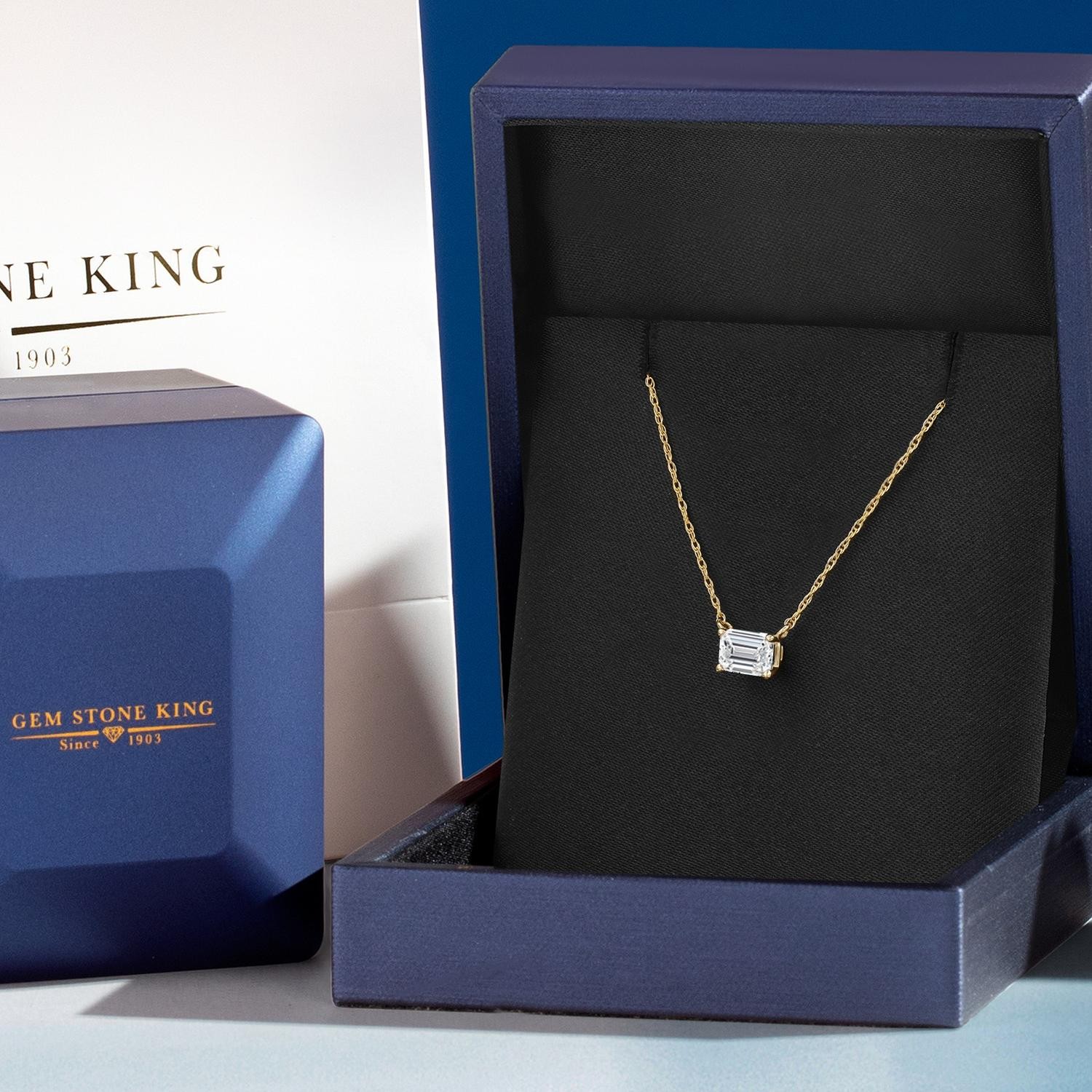 0.70 Ct IGI Certified Lab Grown Diamond in 14K Yellow Gold Necklace for Women