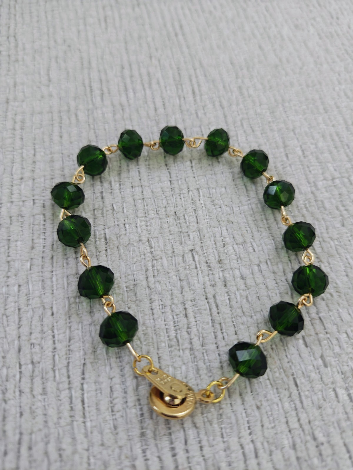 Czech Republic Glass Beaded Bracelet (Handmade) Size 6.25