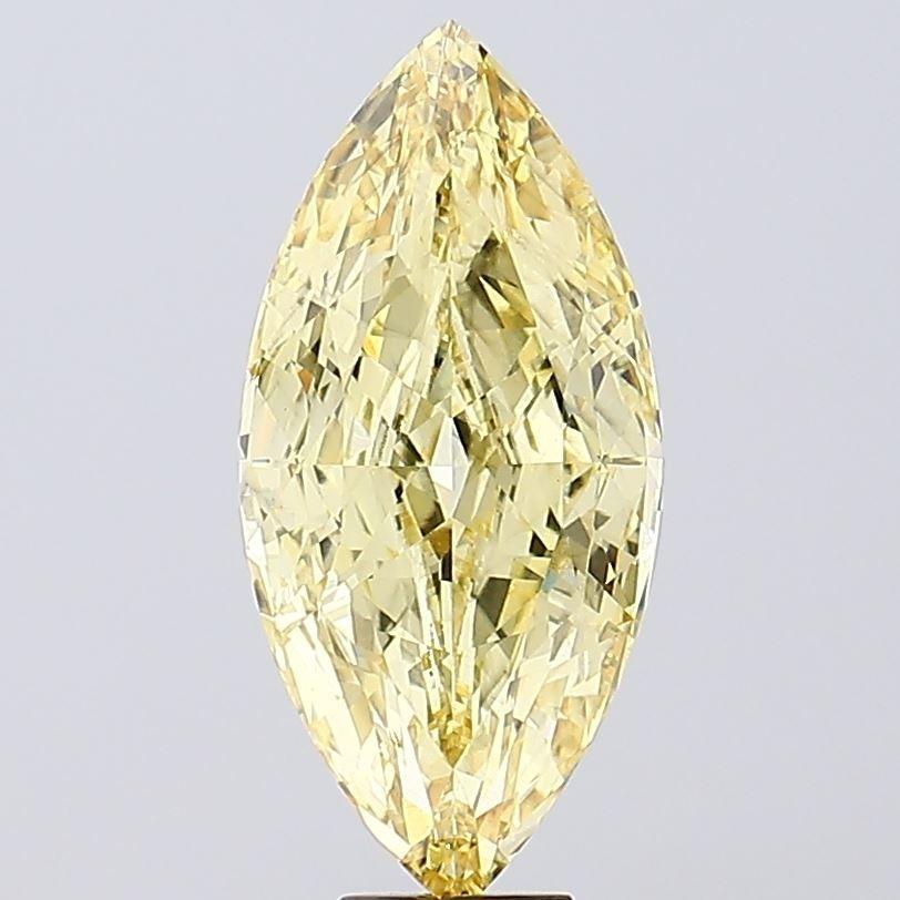 MARQUISE Cut 12.03 Ct Fancy Vivid Yellow VS1 IGI Certified Lab Grown CVD Diamond