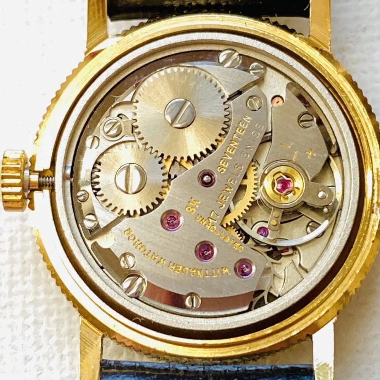 RARE Women’s Vintage 1776 1976 BICENTENIAL WITTNAUER COIN BASE 8KT GOLD WATCH