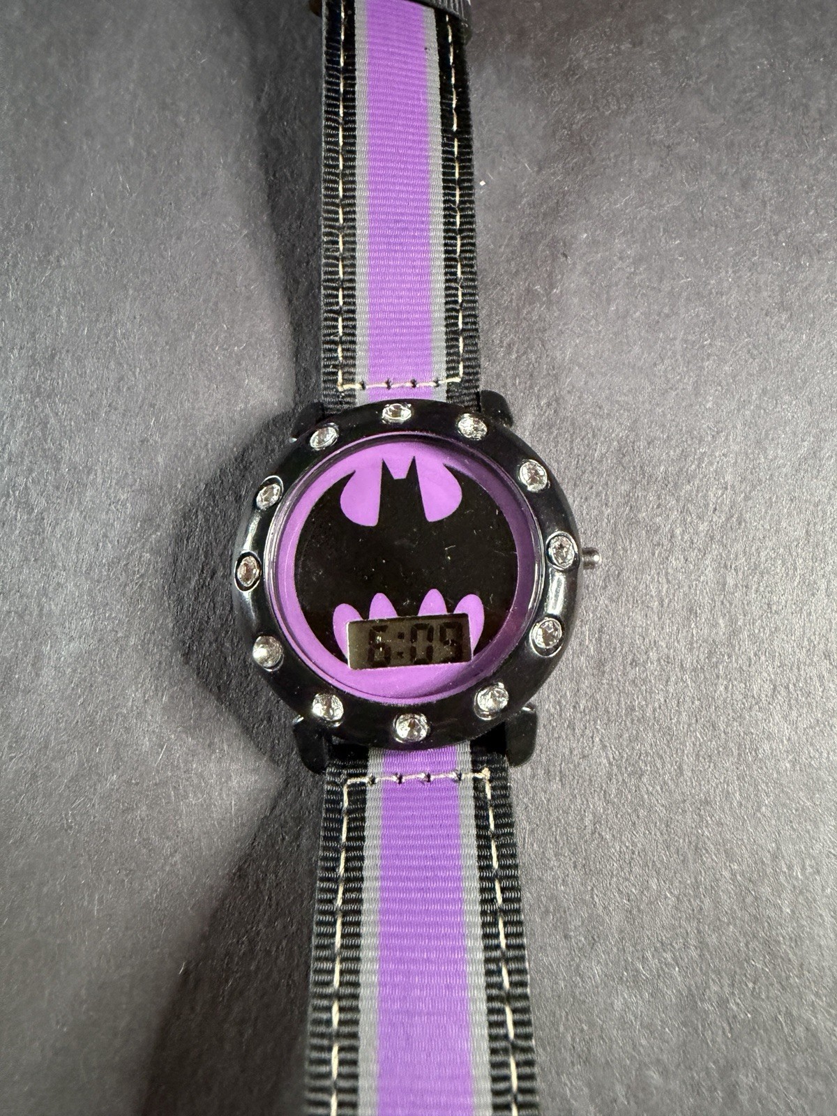 Accutime Batman Girls Digital Watch Purple New Battery