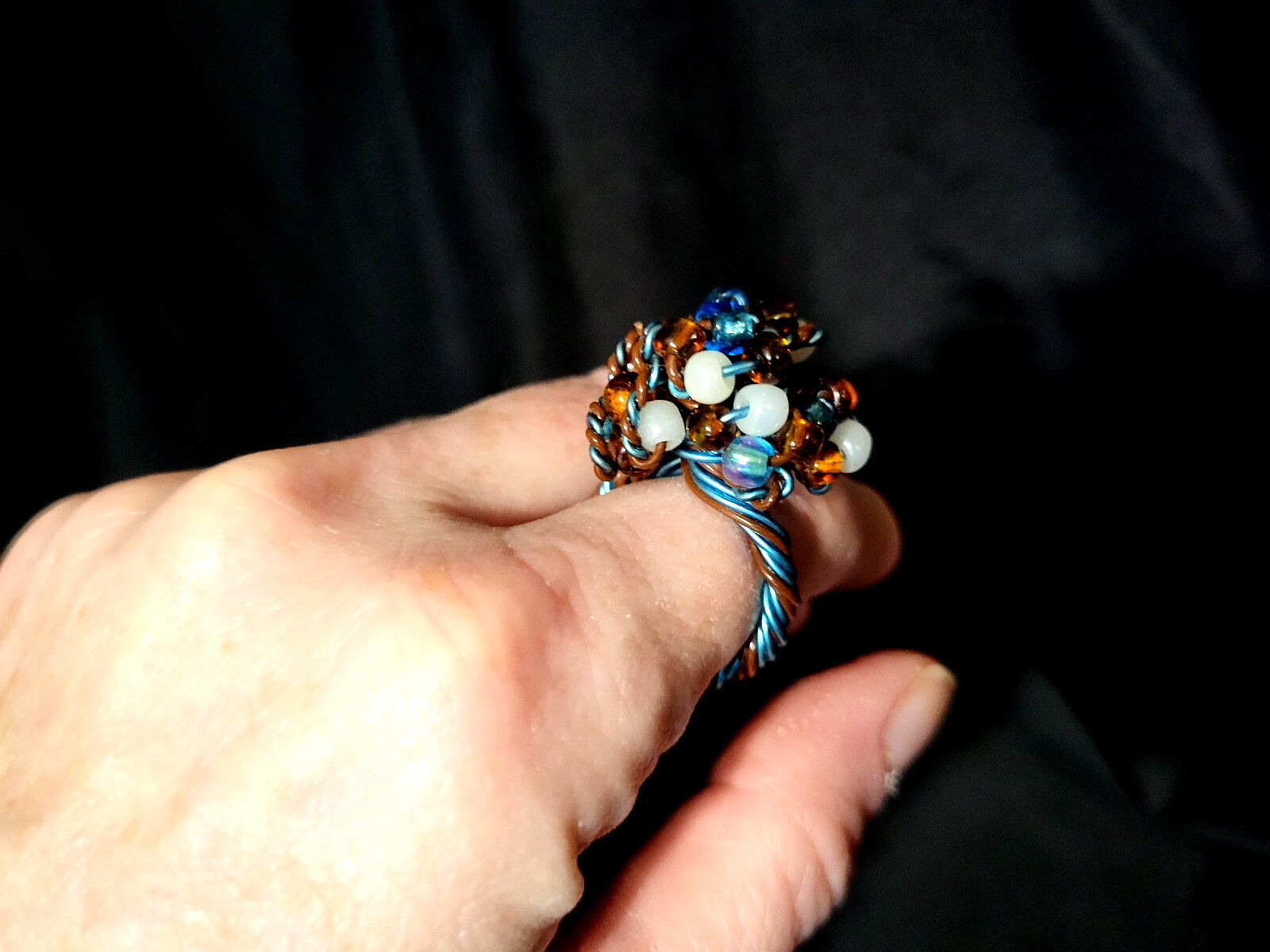 Size 7 Handmade Beaded Ring