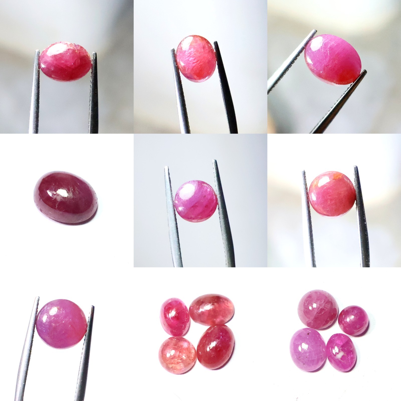 Natura Ruby Cabochon, Mix Shape Loose Gemstone, Genuine Ruby Cabochon Gemstone