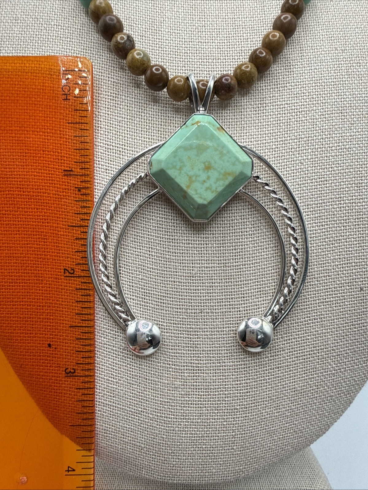Jay King Mexican Campitos Turquoise & Jarosite Sterling Silver Naja Necklace