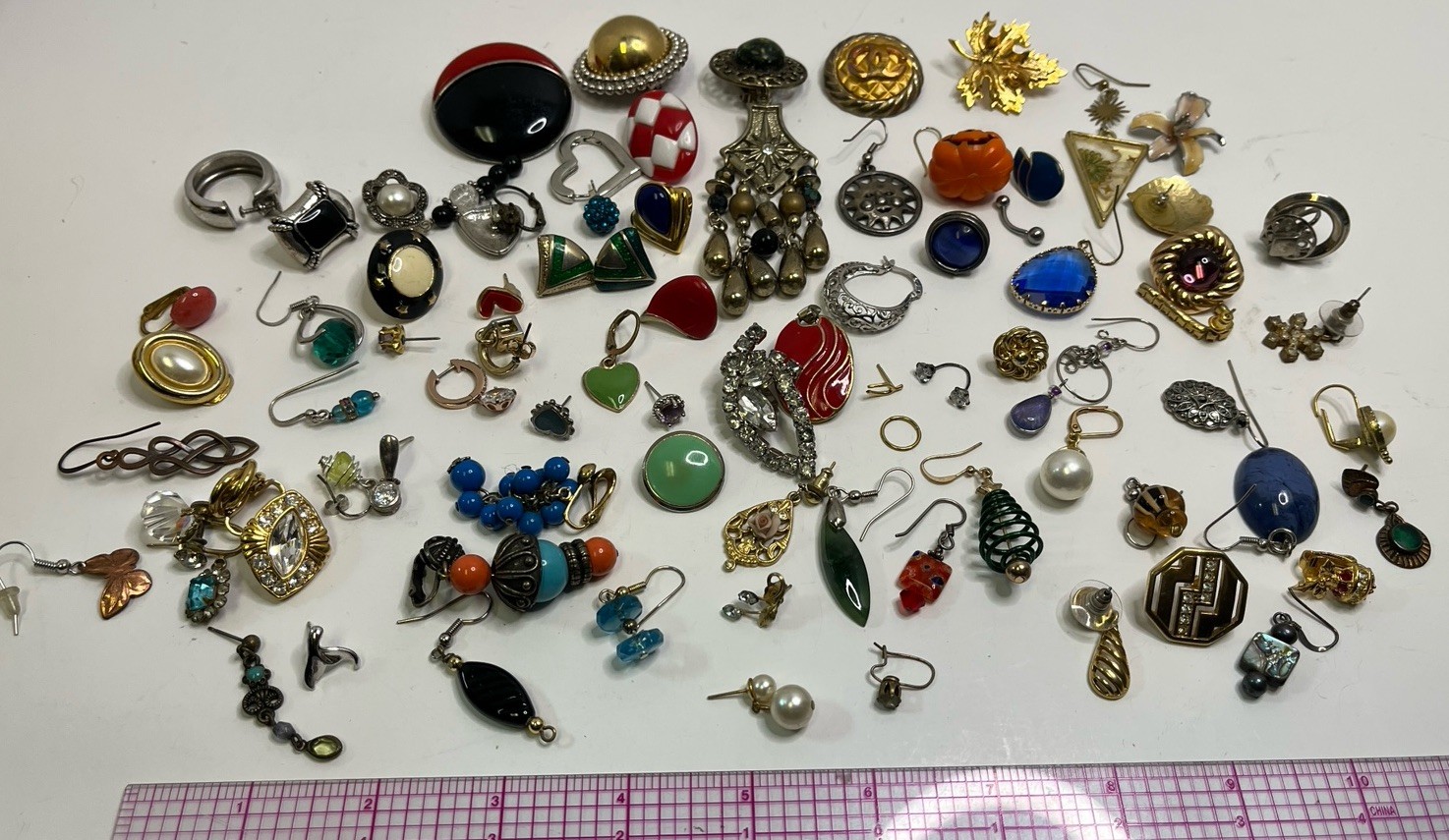 Earrings Lot Vintage Modern Mix Unmatched 11 ounces
