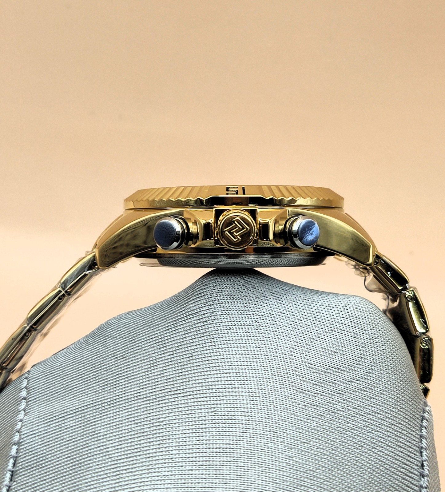 #Rare Naviforce Gold Plated Refurbished Ana Digi Black Dial Men’s Wrist Watch