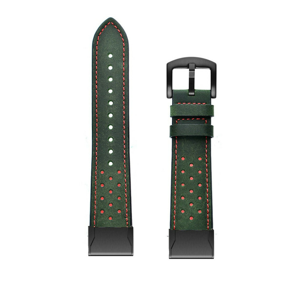 Quick Fit Genuine Leather Strap Watch Band For Garmin Fenix 7X 7 6X 6 5X 5