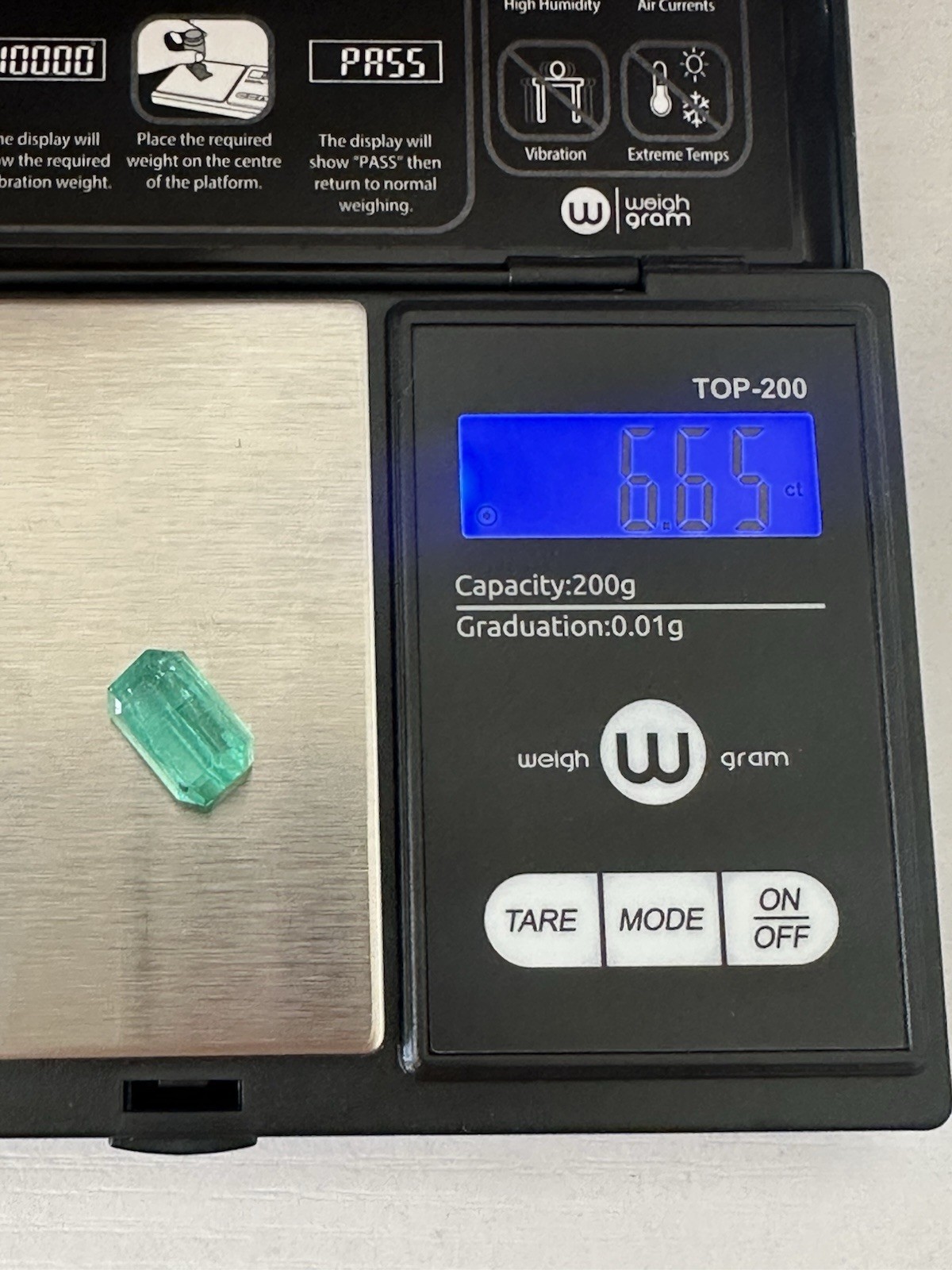 Natural Panjshir Emerald Green Transparent Gemstone 6.65 ct Loose
