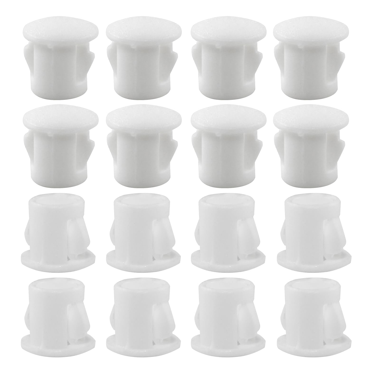 Murtenze 60 Pcs 6mm (1/4″) White Hole Plugs, Plastic Flush Type Panel Plugs Fast