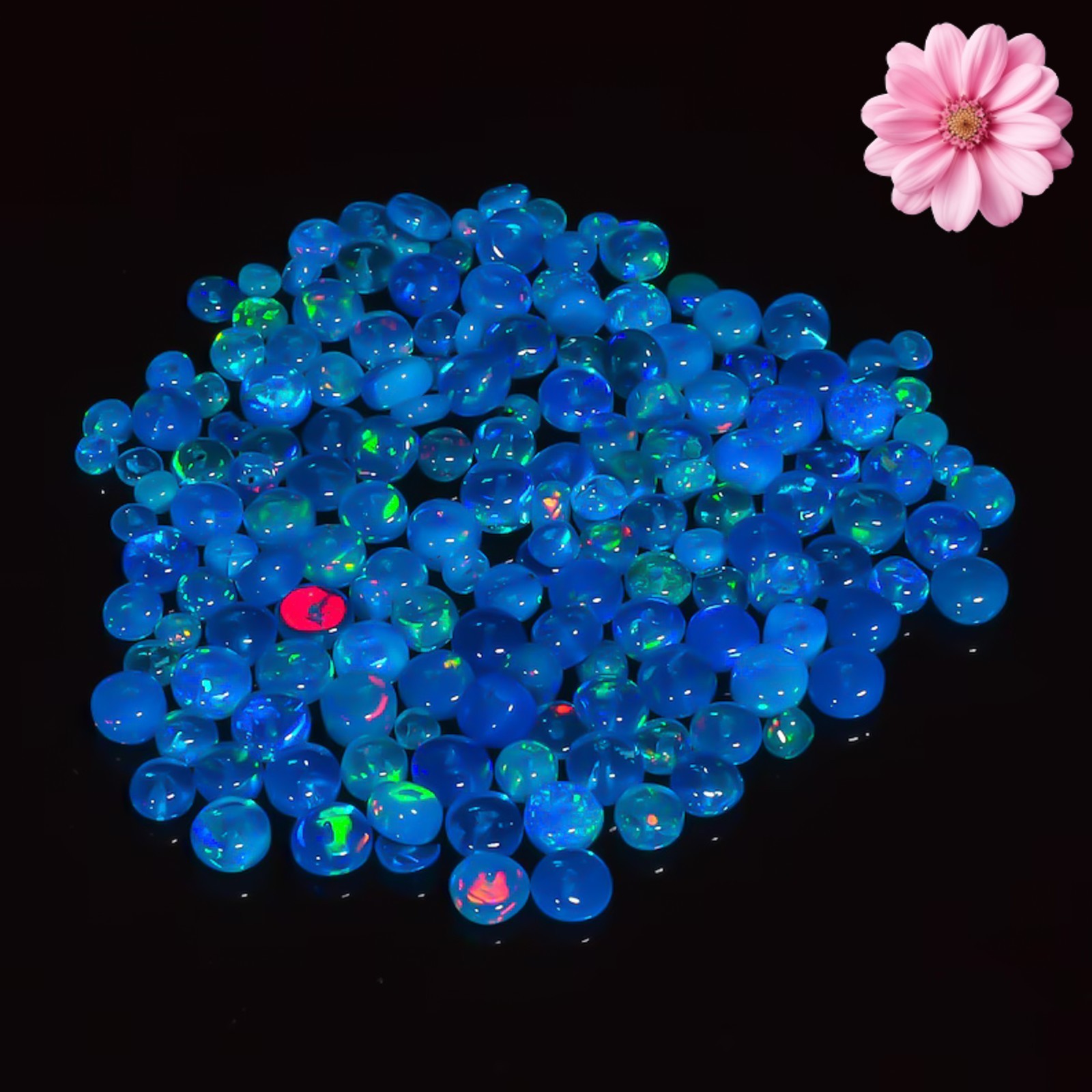 2-3mm Natural Welo Ethiopian Fire Opal Smooth Roundell Loose Beads Gemstone