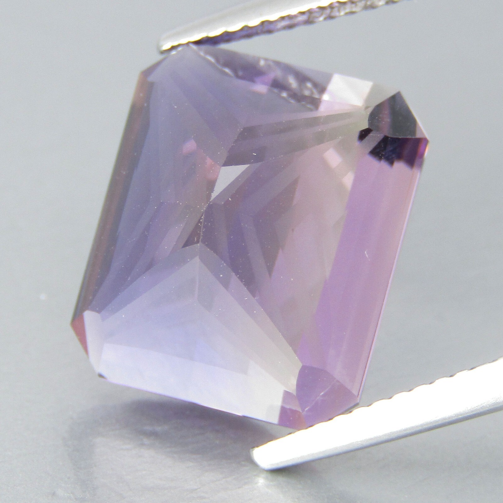 10.36Cts Lustrous Natural Ametrine 13.8×11.8×9.7mm Pixel Radiant Cut Gemstone