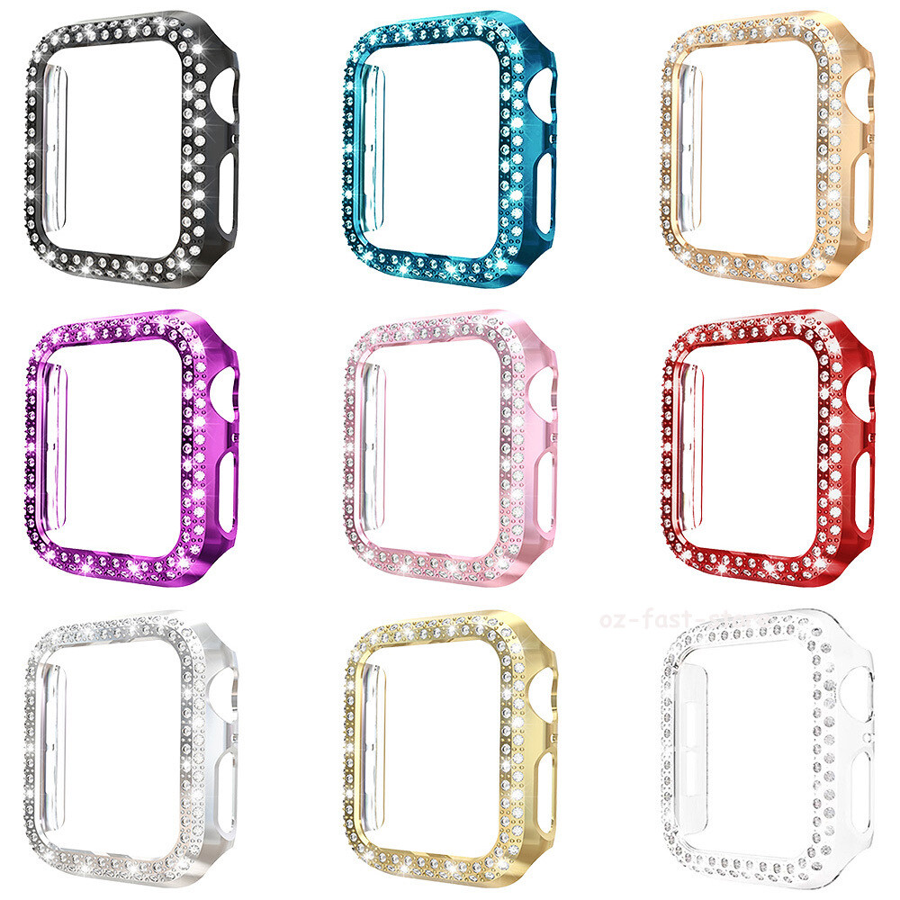 Resin Strap Band Bling Case For Apple Watch Series 9 8 7 6 5 4 3 SE 2 40/41/45MM