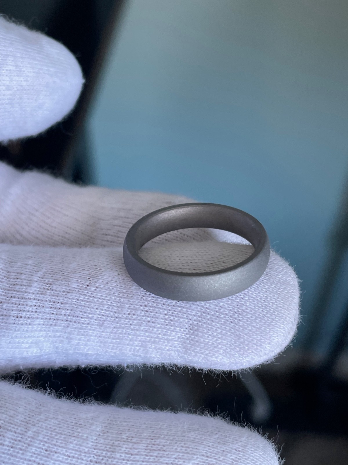 4.5mm Sandblasted Titanium Ring, Mens Wedding Band, Unique Look