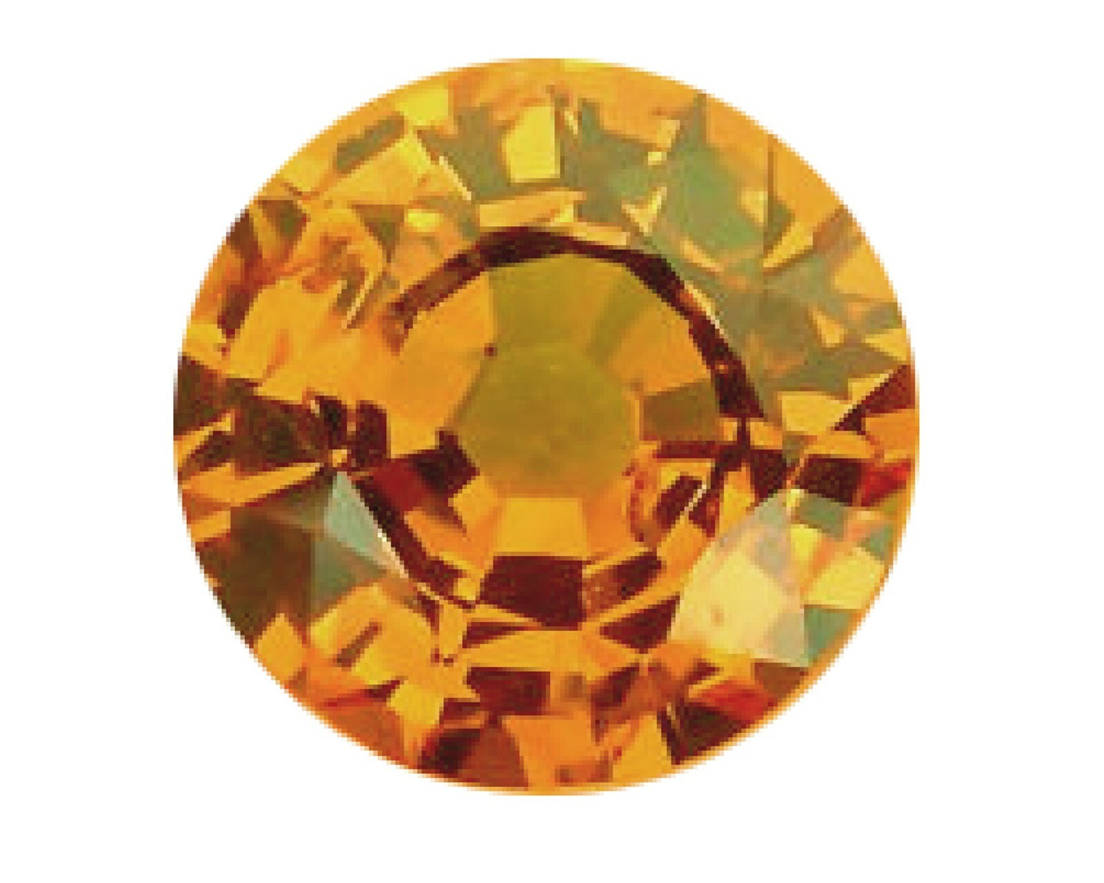 Loose Round Cut Natural Sapphire Gemstones Yellow / Orange 2.75mm 0.12ct