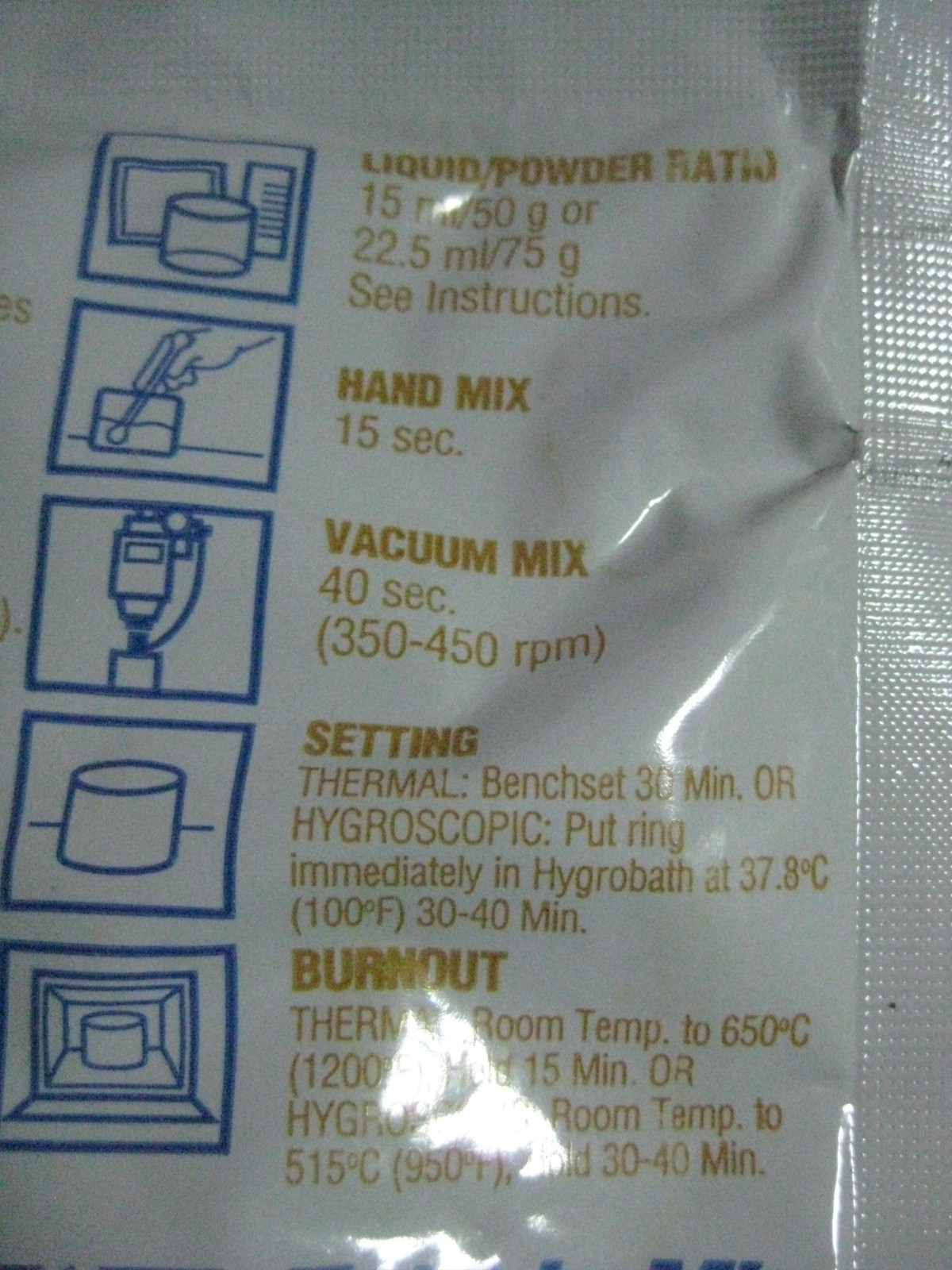 (16 bags) Beauty Cast Gypsum Investment Lab Dental Hobby Casting 50 Gram Bag NEW