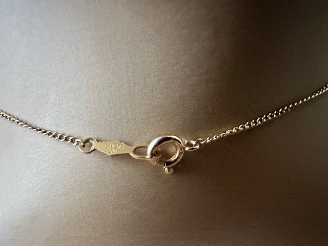 Estate 14K Yellow Gold Dainty 15″ Chain 0.5g
