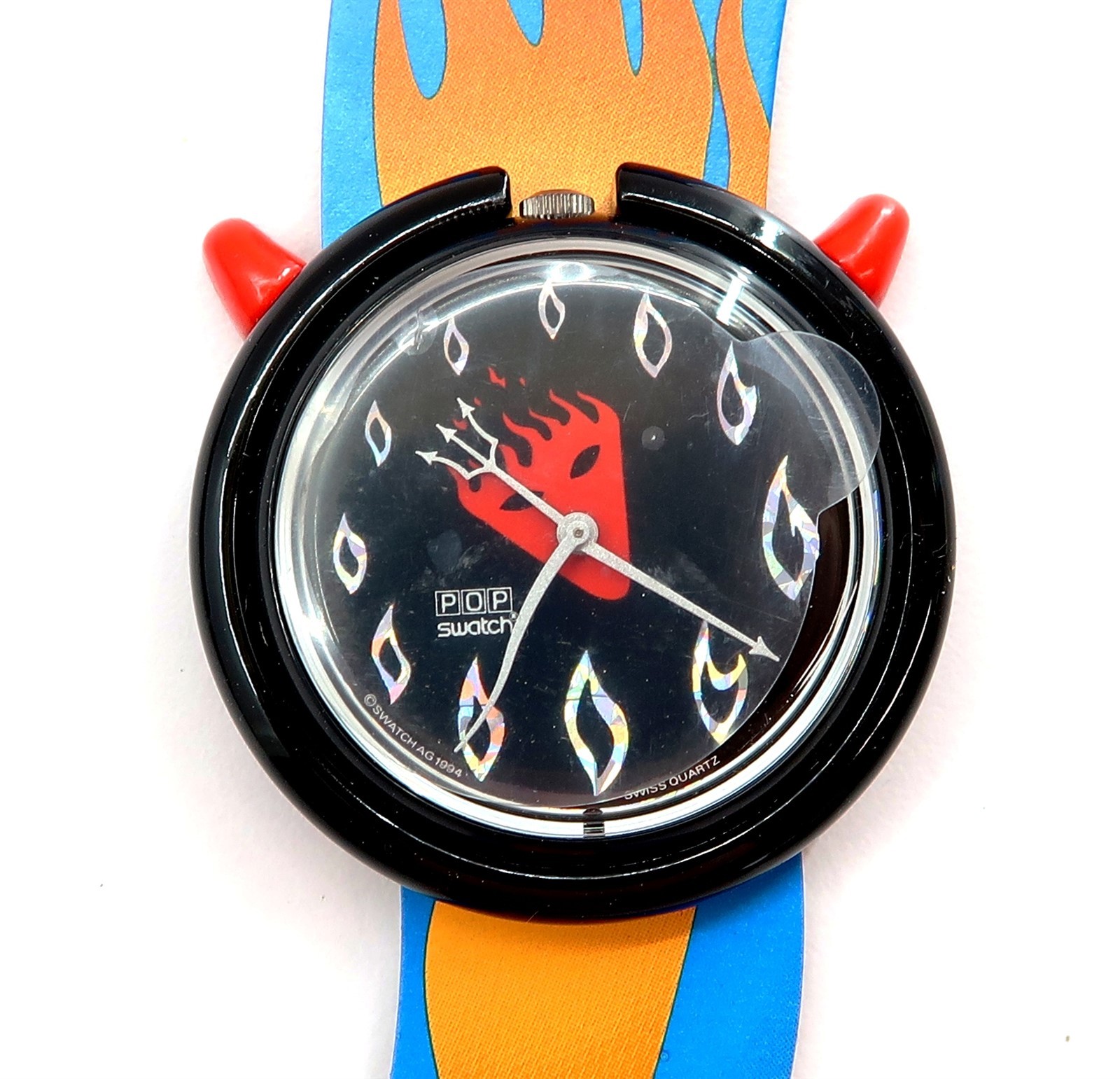 Swatch POP Watch HOT STUFF Devil PMB103 Halloween 1995 Special Package Set N2