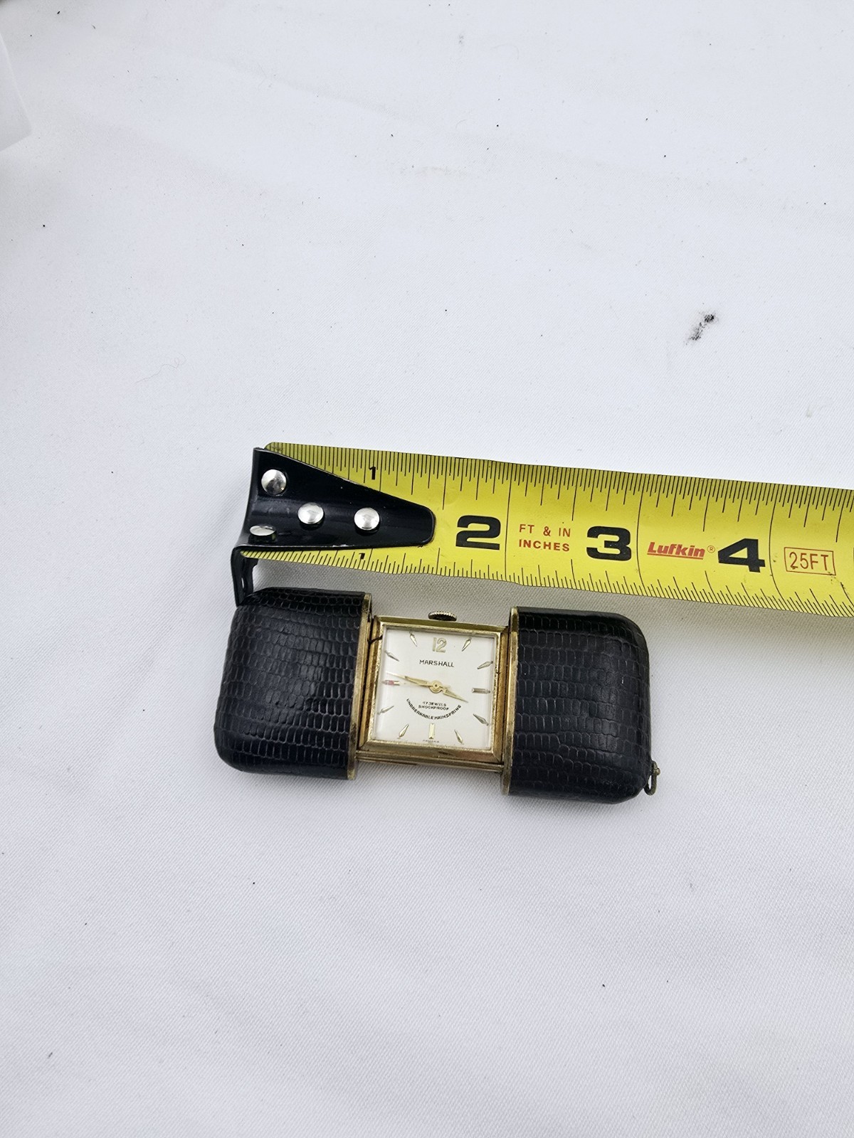 MARSHALL PURSE POCKET WATCH SLIDING CASE WORKS Rare