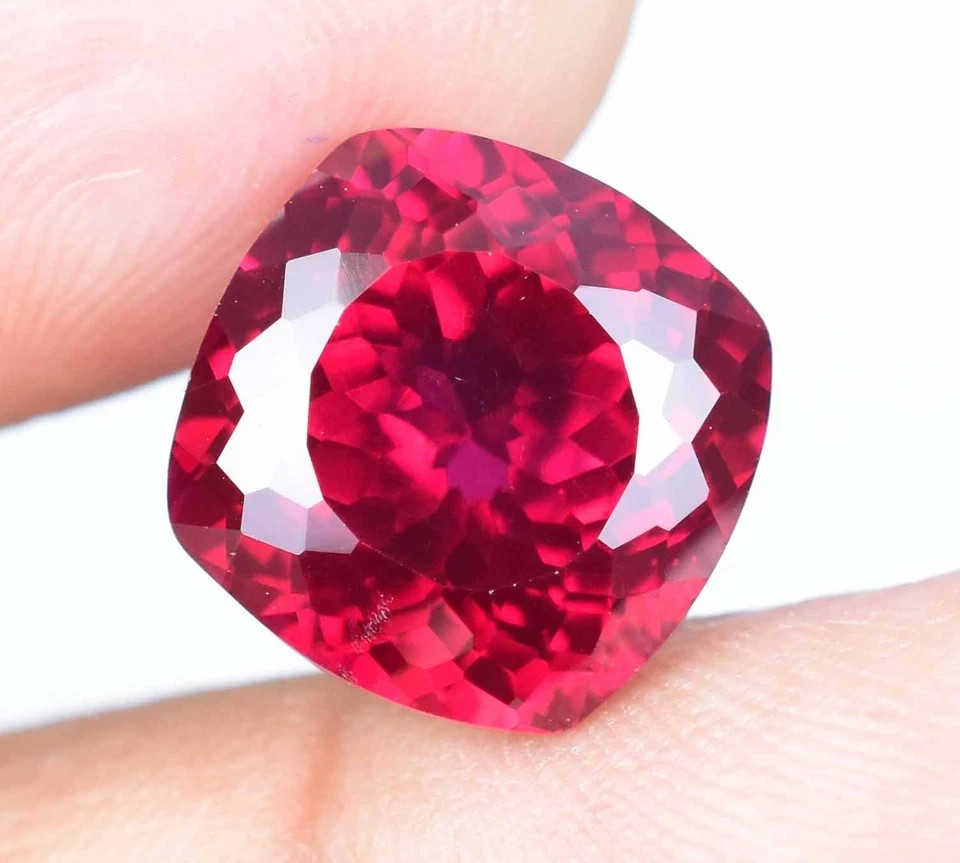 Natural Myanmar Red Spinel 10.00Ct Certified Cushion Cut Flawless Loose Gemstone
