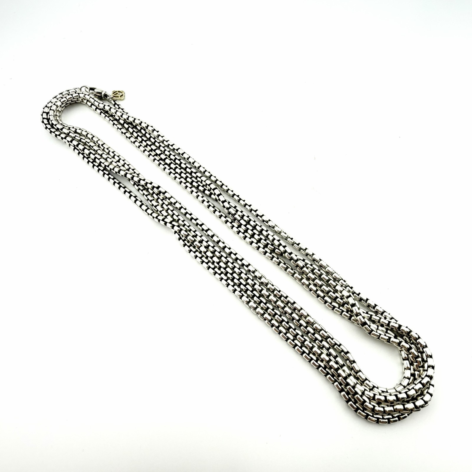 DAVID YURMAN 3.6 MM 72 INCH BOX CHAIN NECKLACE STERLING SILVER