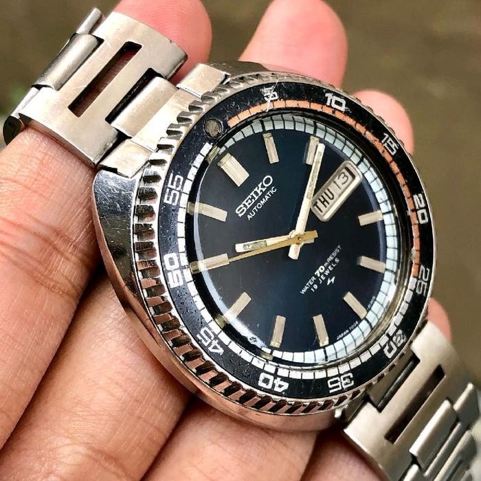 Rare Seiko Automatic Rally Diver 7006-8030 Black Dial Water 70 Ressist Vintage